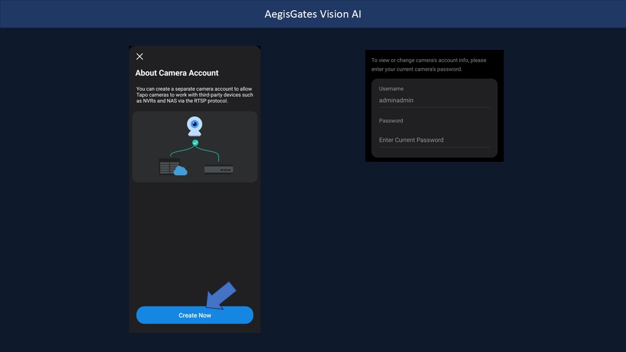 Create Camera Account